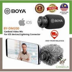 BOYA BY-DM200 Digital Stereo Condenser Shotgun Microphone with Lightning Input for iOs iPhone iPad iPod Touch Microphone